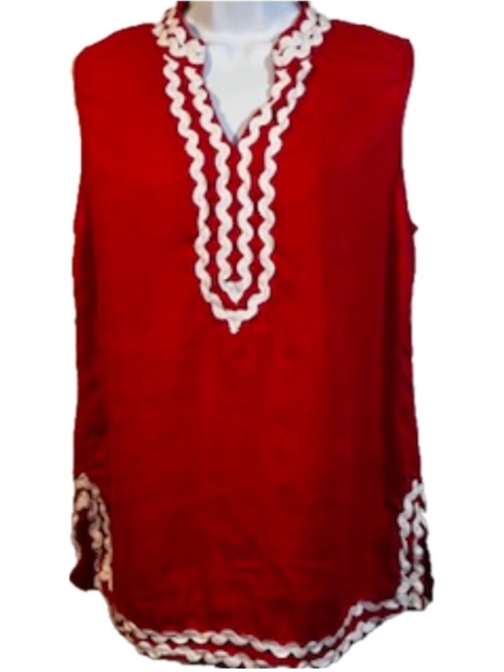 Charter Club Rayon V-Neck Tunic Tank Top Size Medium